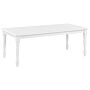 Coffee Table White Mdf Rubberwood 120 X 60 Cm Turned Legs Chic Vintage Design