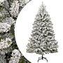 Vidaxl Artificial Hinged Christmas Tree With Flocked Snow 300 Cm