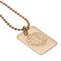 Chelsea Fc Gold Plated Dog Tag & Chain