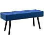 Homcom End Of Bed Bench With X-shape Design And Steel Legs, Upholstered Hallway Bench, Blue