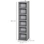 Homcom 204 Cd Media Display Shelf Unit Set Of 2 Blu-ray Dvd Tower Rack W/ Adjustable Shelves Bookcase Storage Organiser, Grey