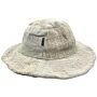 Patched And Wired Hemp & Cotton Boho Festival Hat - Natural