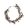 Artificial Christmas Garland Green Red Synthetic Material 150 Cm With Ornaments Adjustable Twigs