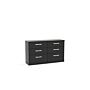 Lynx 6 Drawer Chest Black