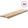 Vidaxl Stair Treads 8 Pcs Untreated 110x25x2 Cm Solid Wood Oak