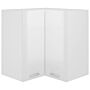 Vidaxl Hanging Corner Cabinet High Gloss White 57x57x60 Cm Engineered Wood