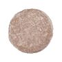 Shaggy Area Rug High-pile Carpet Solid Beige Polyester Round 140 Cm