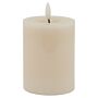 Luxe Collection Melt Effect 3x4 Taupe Led Wax Candle