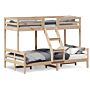 Vidaxl Bunk Bed 90x200/120x200 Cm Solid Wood Pine