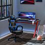 Vinsetto Ergonomic Racing Gaming Chair Office Desk Chair Adjustable Height Recliner With Wheels, Headrest, Lumbar Support, Retractable Footrest Blue