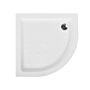 Shower Tray With Drain White Acrylic With Abs 80 X 80 X 7 Cm Minimalist Anti-slip