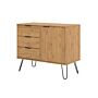 Augusta Pine Small Sideboard With 1 Door, 3 Drawers