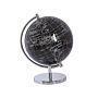 Globe Black Synthetic Decorative 15 Cm World Sphere Office Study Modern Decor