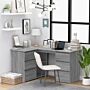 Vidaxl Corner Desk Grey Sonoma 145x100x76 Cm Engineered Wood