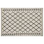 Area Rug Beige And Black Cotton 160 X 230 Cm Rectangular Geometric Pattern Boho Oriental Style