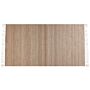 Area Rug Beige Recycled Pet 80 X 150 Cmwith Fringe