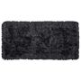 Shaggy Area Rug High-pile Carpet Solid Black Polyester Rectangular 80 X 150 Cm