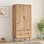 Vidaxl Wardrobe Otta 76.5x53x172 Cm Solid Wood Pine