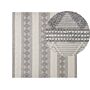 Area Rug Light Beige And Grey Wool Polyester 200 X 200 Cm Hand Woven Geometric Pattern