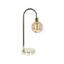 Table Lamp Gold Steel And Glass Shade Round Night Lamp Desk Light