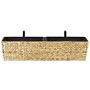 Plant Pot Beige Water Hyacinth Weave Rectangular 80 X 20 Cm Synthetic With Drain Holes