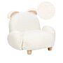 Animal Armchair White Polyester Upholstery Nursery Furniture Seat For Children Modern Design Rabbit Shape