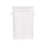 Laundry Basket Bit White Bamboo Polyester Insert With Removable Lid Handles Modern Design Multifunctional