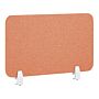 Desk Screen Light Red Pet Board Fabric Cover 80 X 40 Cm Acoustic Screen Modular Mounting Clamps