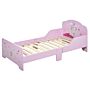 Homcom Mdf Kids Castle Design Kids Single Bed Pink