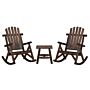 Vidaxl 3 Piece Garden Lounge Set Solid Wood Spruce