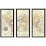 World Map Triptych