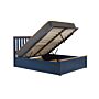 Phoenix Small Double Ottoman Bed Navy Blue