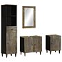 Vidaxl 4 Piece Bathroom Furniture Set Solid Wood Mango