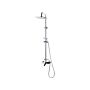 Modern Mixer Set Chrome Silver Brass Rain Function Hand Shower