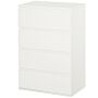 Homcom Chest Of Drawers, 4 Drawers Storage Cabinet Floor Tower Cupboard White