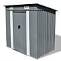 Vidaxl Garden Shed Grey Metal