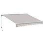 Outsunny 3.5lx2.5m Retractable Awning-cream White