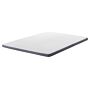 Mattress Topper White With Grey Fabric Eu Double Size 160 X 200 Cm 6 Cm Depth