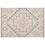 Cotton Rug Multicolour Geometric Pattern 140 X 200 Cm Low Pile