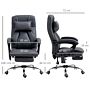 Vinsetto High Back Vibration Massage Office Chair With Headrest, Reclining Computer Chair With Footrest, Swivel Wheels, Remote