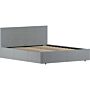 Veronica King Size Ottoman Bed, Light Grey Linen