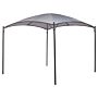 Pergola Grey Polyester Steel 305 X 305 Cm Fabric Shade Metal Frame Garden Pavilion