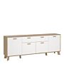 Ikast Sideboard 4 Doors + 1 Drawer In Jackson Hickory And White