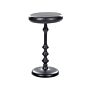 Side Table Black Metal Round Geometric Shape End Table