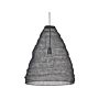 Pendant Ceiling Lamp Black Openwork Mesh Metal Round Shade Chandelier Cylindrical