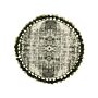 Area Rug Cream Cotton Round Vintage Living Room Ø 120 Cm