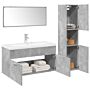 Vidaxl 4 Piece Bathroom Furniture Set Concrete Grey Engineered Wood