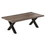 Manhattan Coffee Table Natural With Black Metal Legs