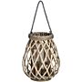 Small Wicker Bulbous Lantern