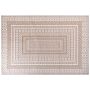 Area Rug Beige And White Jute Blend 200 X 300 Cm Modern Geometric Pattern Soft Home Decor